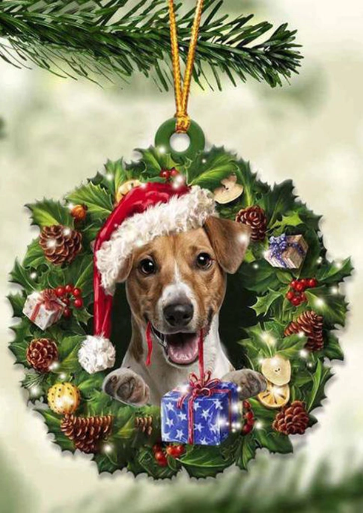 Рождественская Шляпа Собака Украшение Кулон Украшение #3