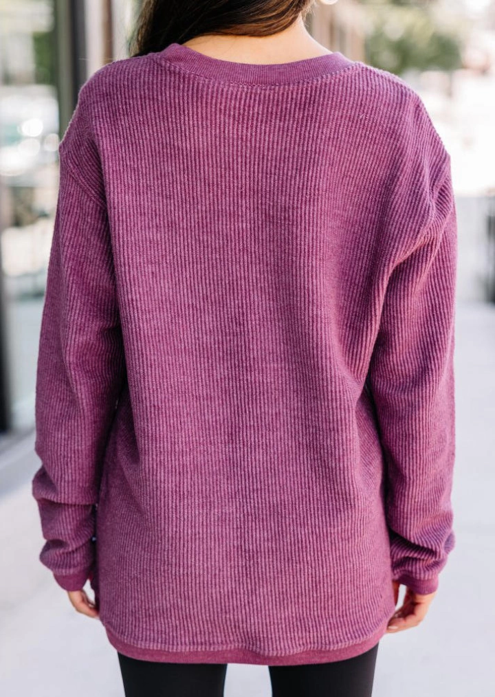 Leopard Pumpkin Long Sleeve Sweatshirt - Purple #4