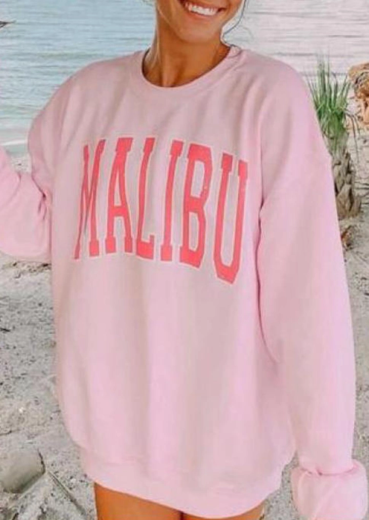 Malibu Long Sleeve Sweatshirt - Light Pink #1