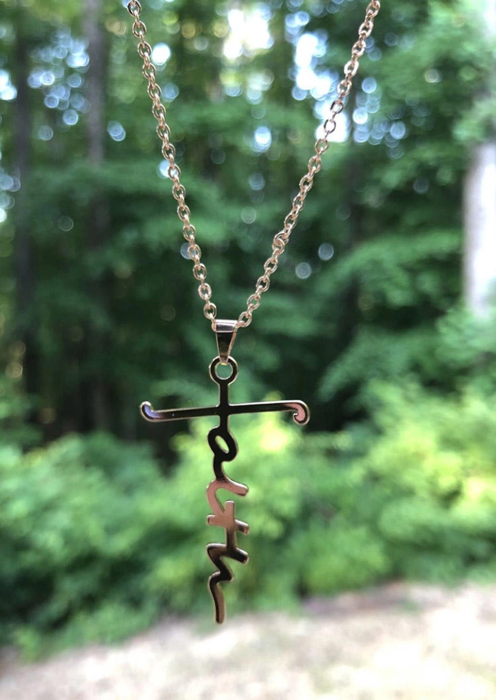 Faith Cross Alloy Pendant Necklace #5