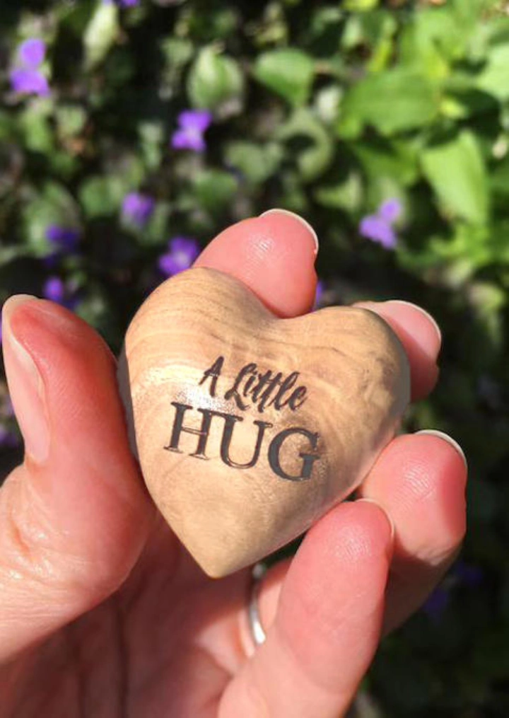 A Little Hug Wooden Heart Gift #3