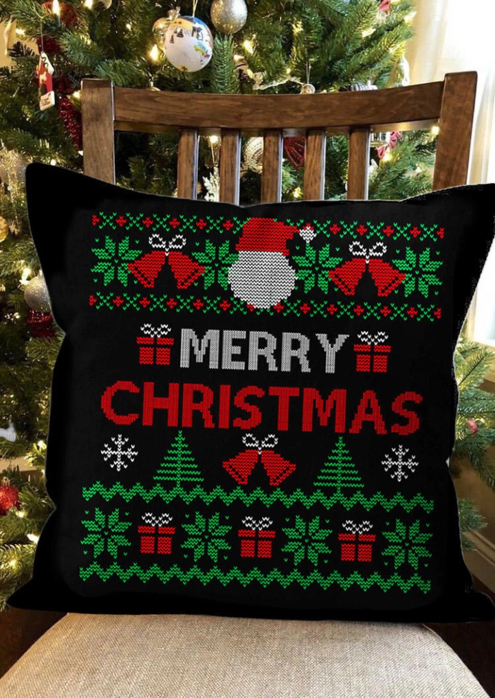 Merry Christmas Reindeer Snowflake Ho Ho Ho Pillowcase without Pillow #2