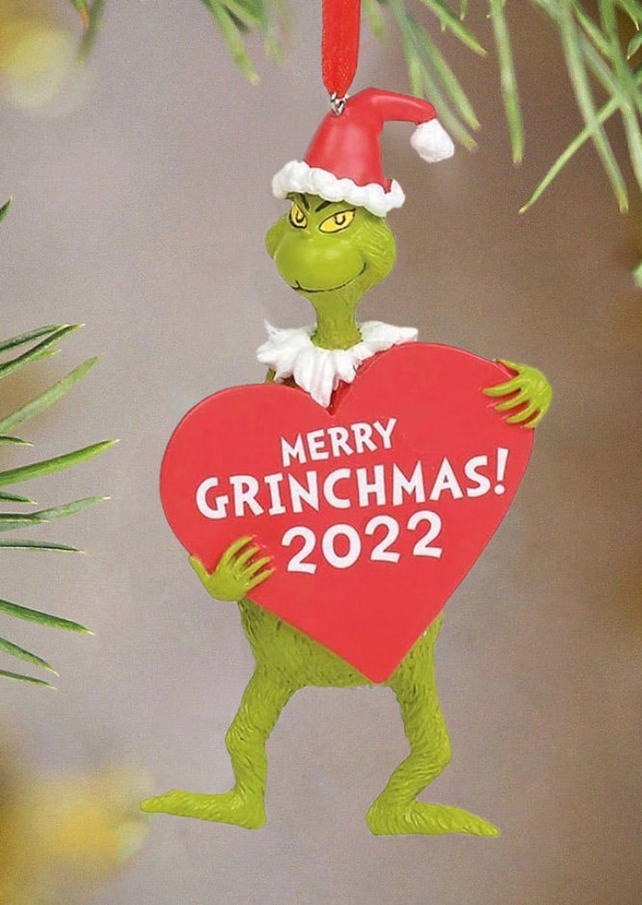 Feliz Grinchmas 2022 Decoração De Chapéu De Árvore Ornamento #1