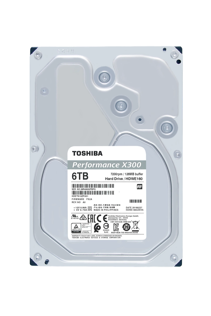 Toshiba X300 6TB Performance & Gaming Internal Hard Drive 7200 RPM SATA 6Gb/s 128 MB Cache 3.5 inch - HDWE160XZSTA #3