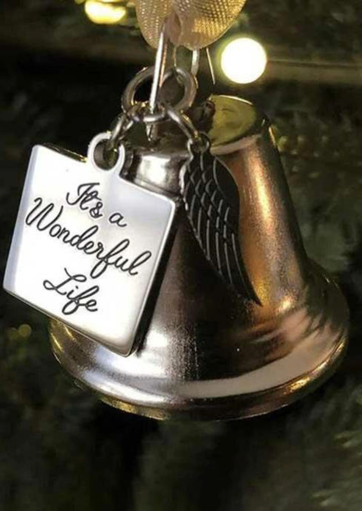 To wspaniałe życie skrzydło dzwon Choinka wiszące Ornament #3