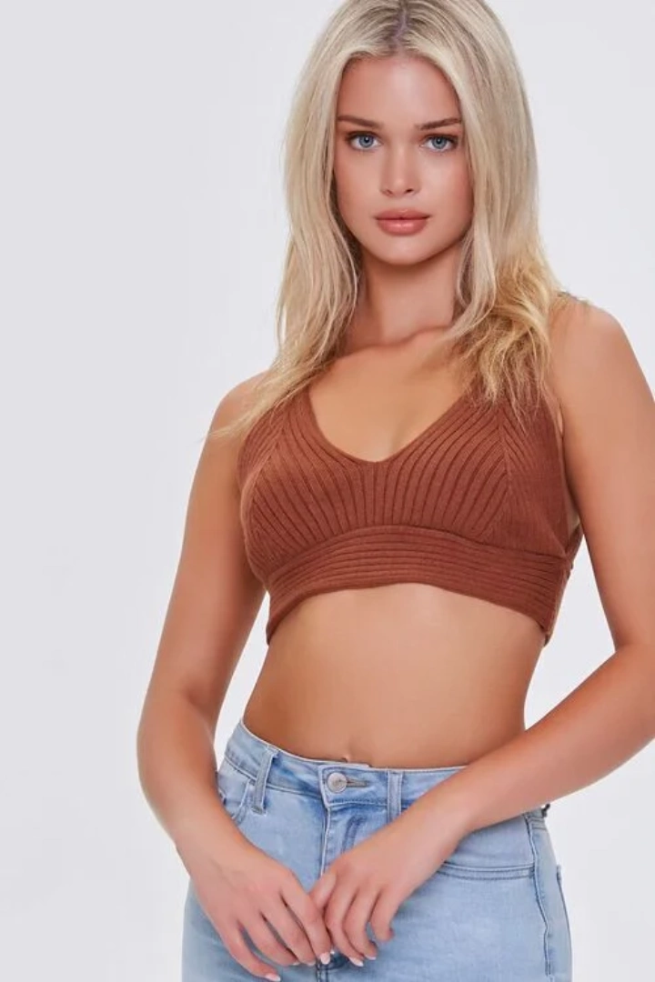 Pulover-Tricot Cross - Back Crop Top #1