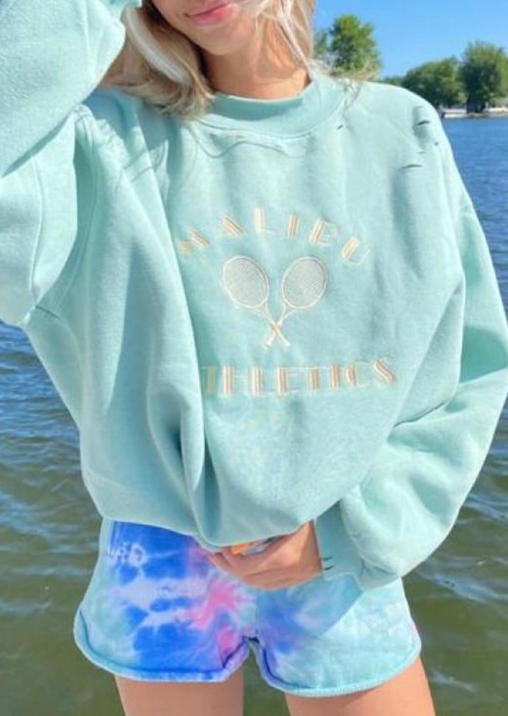 Malibu Athletics Long Sleeve Sweatshirt - Sky Blue #1
