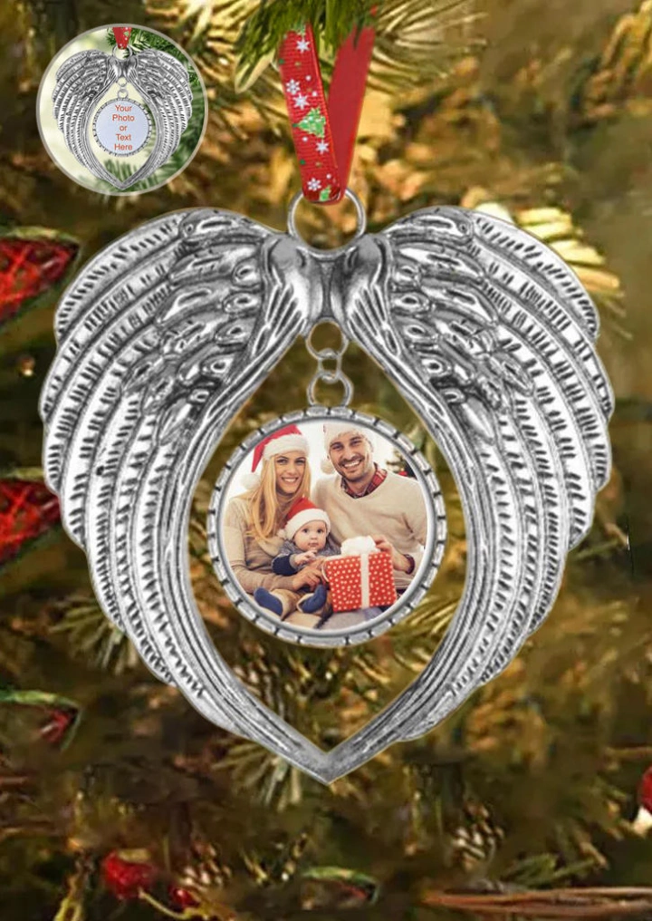 Weihnachten Foto Medaillon Hängen Ornament #1