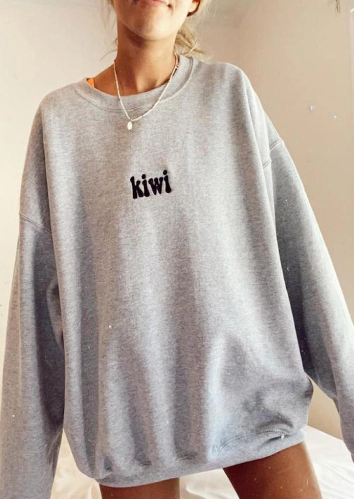 Kiwi Sweatshirt Met Lange Mouwen-Grijs #1