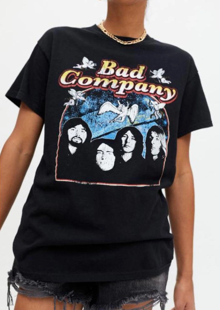 Bad Company O-Kaula T-Paita Tee-Musta #1