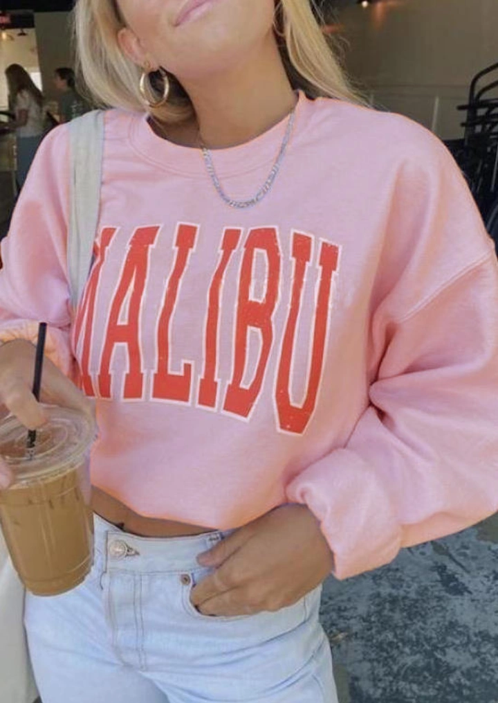 Malibu Long Sleeve Sweatshirt - Light Pink #2