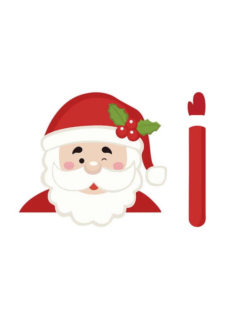 Christmas Elk Santa Claus Waving Wiper Decal Car Sticker #2