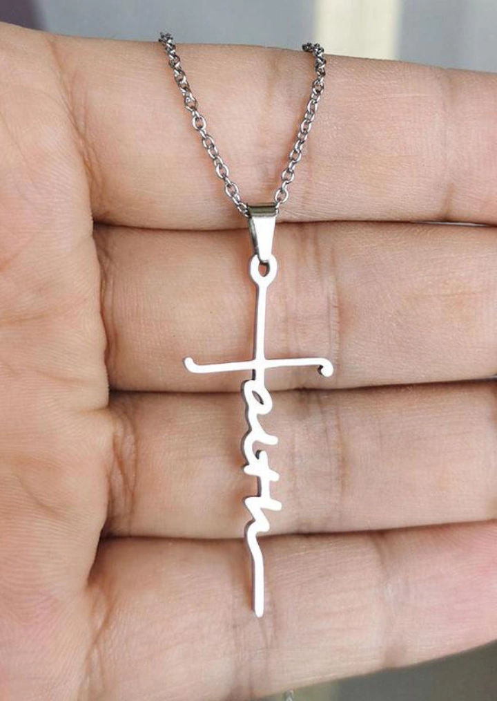 Ожерелье Из Сплава с Крестом Веры #6