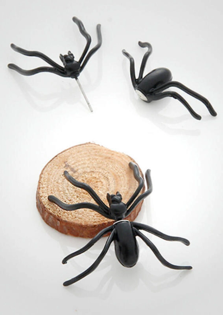 1 Piece Halloween Creepy Spider Stud Earring #7