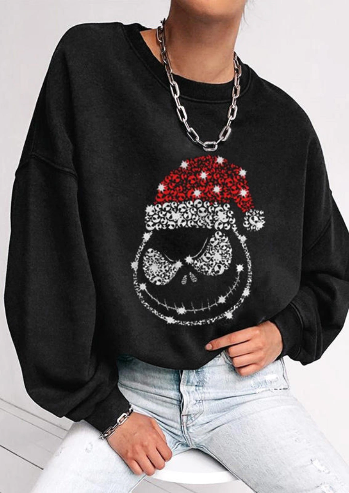 Christmas Hat Horror Sweatshirt - Svart #2