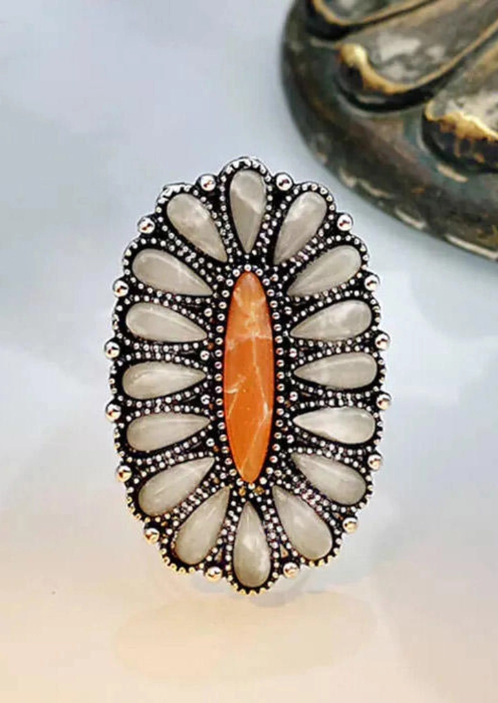 Vintage Bohemian anello turchese #4