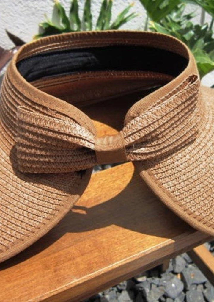 Summer Hollow Out Sun Visor Rolled Up Straw Hat #5