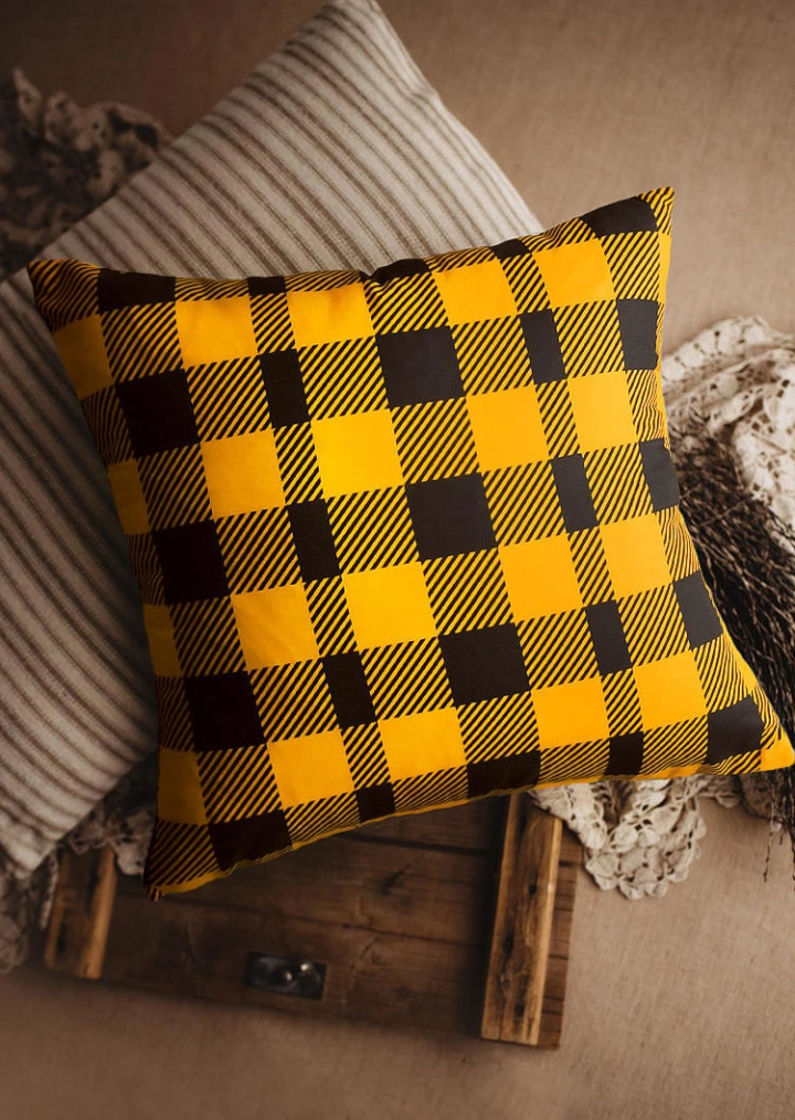 Vintage Plaid Pillowcase without Pillow #4