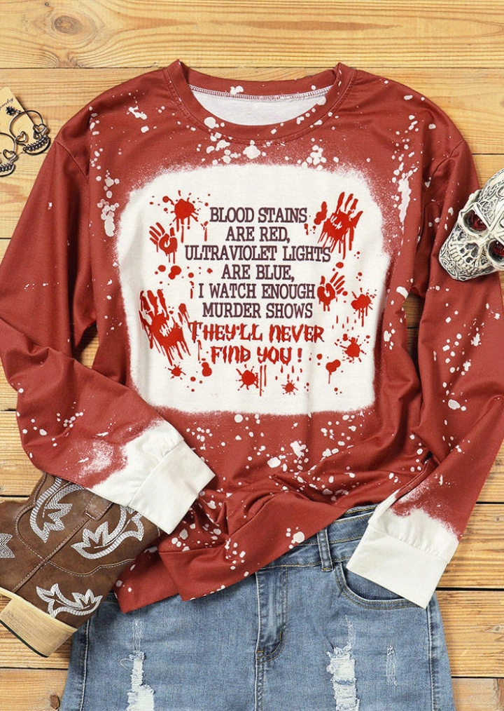 Halloween Blutflecken sind rot Sweatshirt - Ziegelrot #2
