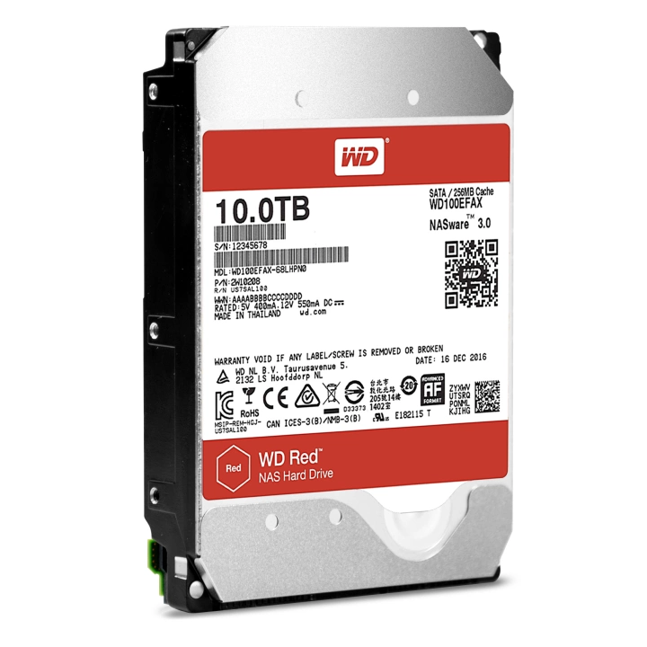 WD Red 10TB NAS Hard Disk Drive - 5400 RPM Class SATA 6Gb/s 256MB Cache 3.5 Inch - WD100EFAX #5