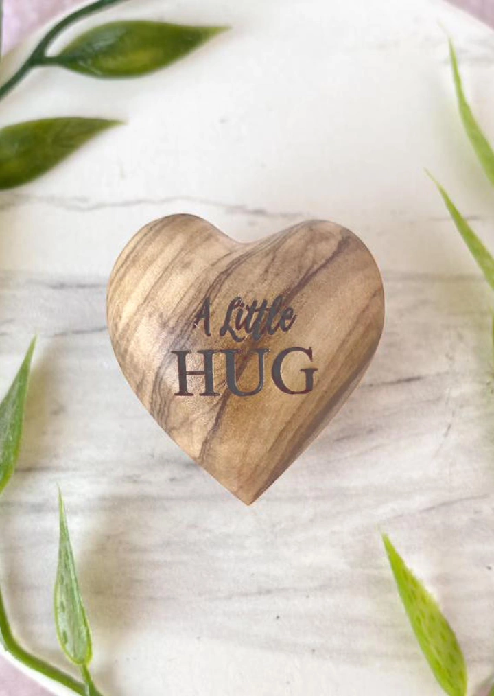 A Little Hug Wooden Heart Gift #1