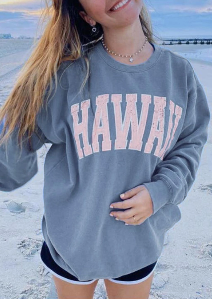 Hawaii Long Sleeve Sweatshirt - Lake Blue #3