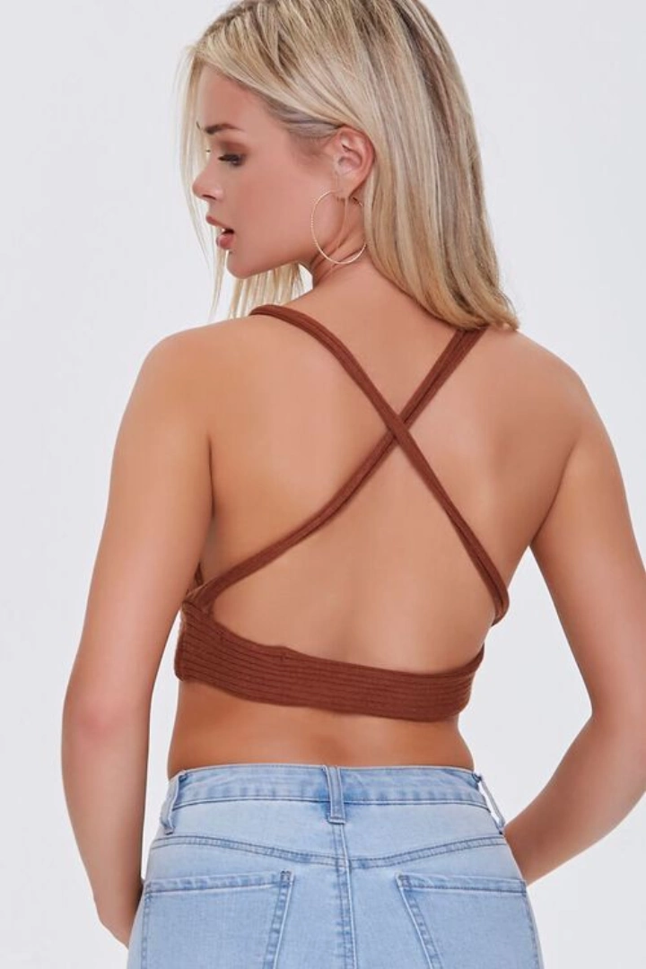 Pulover-Tricot Cross - Back Crop Top #3