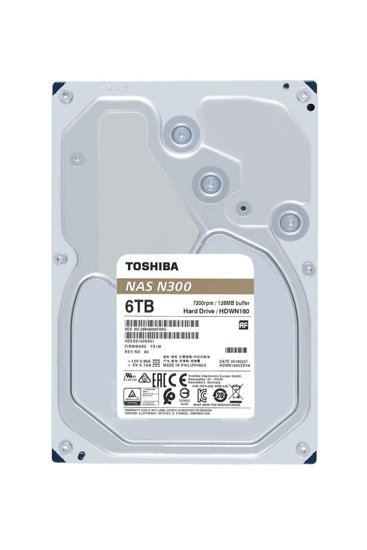 Toshiba N300 6TB NAS Internal Hard Drive 7200 RPM SATA 6Gb/s 128 MB Cahce 3.5inch - HDWN160XZSTA #3