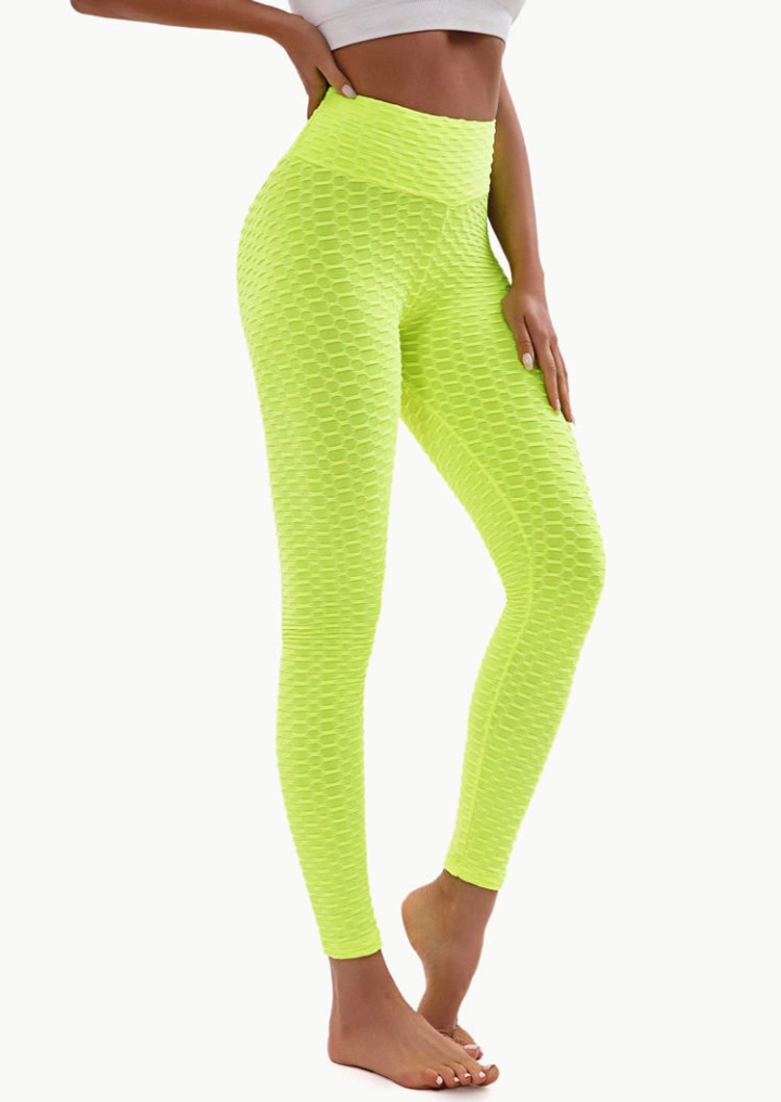 იოგა ფიტნეს Activewear გამაშები-Fluorescent მწვანე #5