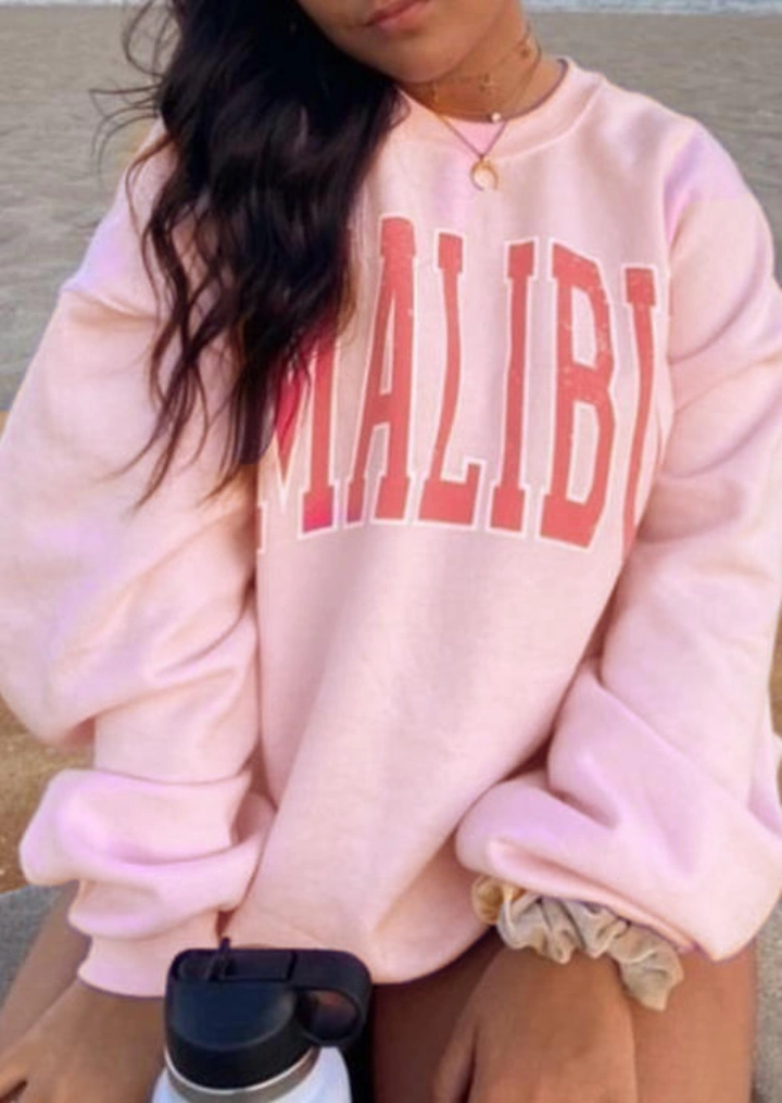 Malibu Long Sleeve Sweatshirt - Light Pink #3