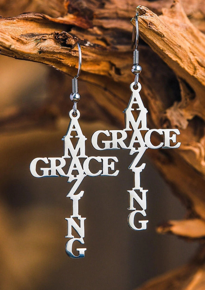 Amazing Grace Faith Hook Earrings #2