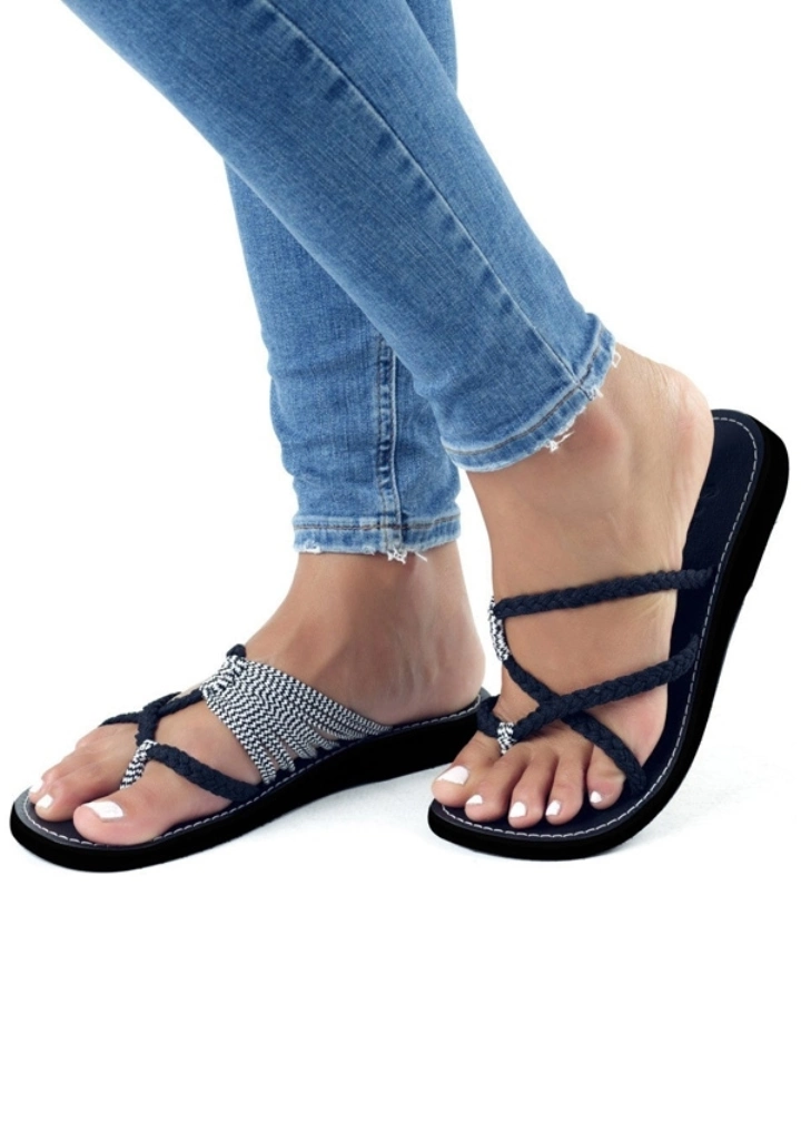 Summer Splicing Flat Sandals #4