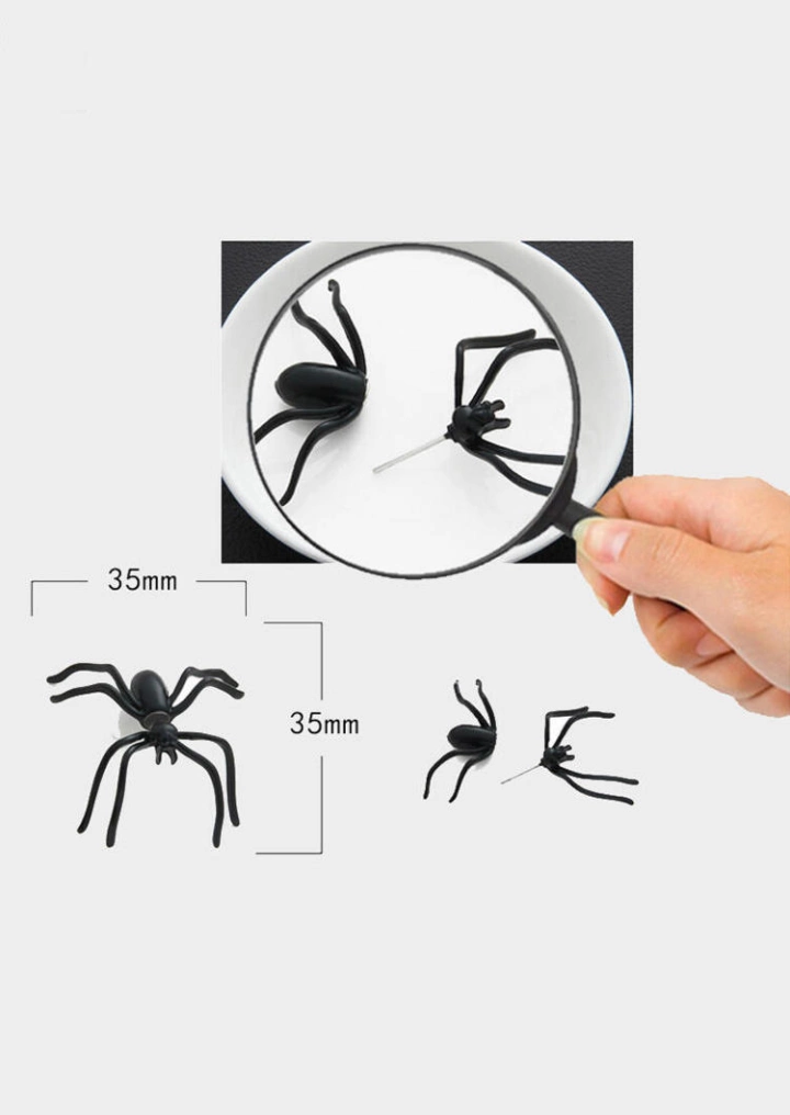 1 Sepotong Halloween Anting-Anting Spider Stud Menyeramkan. #2